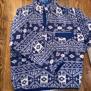 Patagonia Synchilla Snap T Blue White Aztec